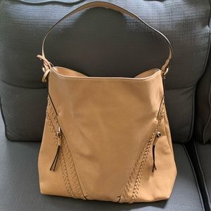 Sole Society Nude Boho Shoulder Bag
